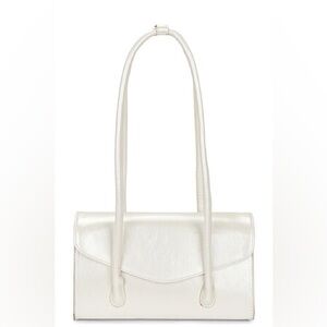 Patent Leather Shoulder Bag in Pearl